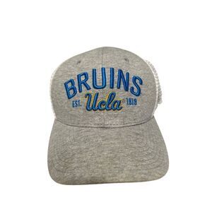 Ucla Bruins Adjustable Snapback Hat Gray & White Mesh